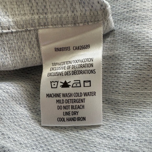 Robert Graham Mens Tailored Fit Blue Gray Button Down Casual Shirt Size Large - Picture 11 of 12